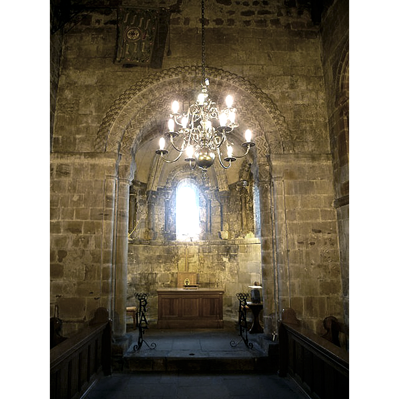 Source caption: "Norman apse of Leuchars Kirk"