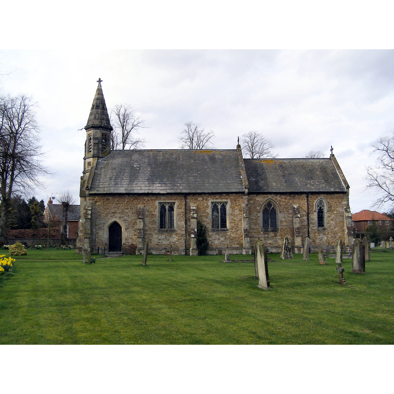 originally medieval, the present church is a 1876 re-building
