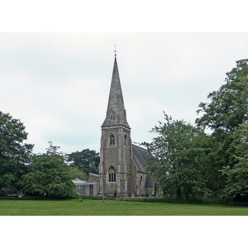 Mid-19thC re-building of the medieval church here