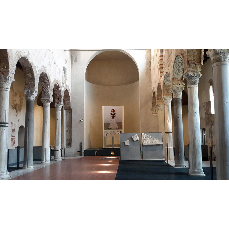 the exhibits hall is part oof the Chiesa di Santa Giulia
