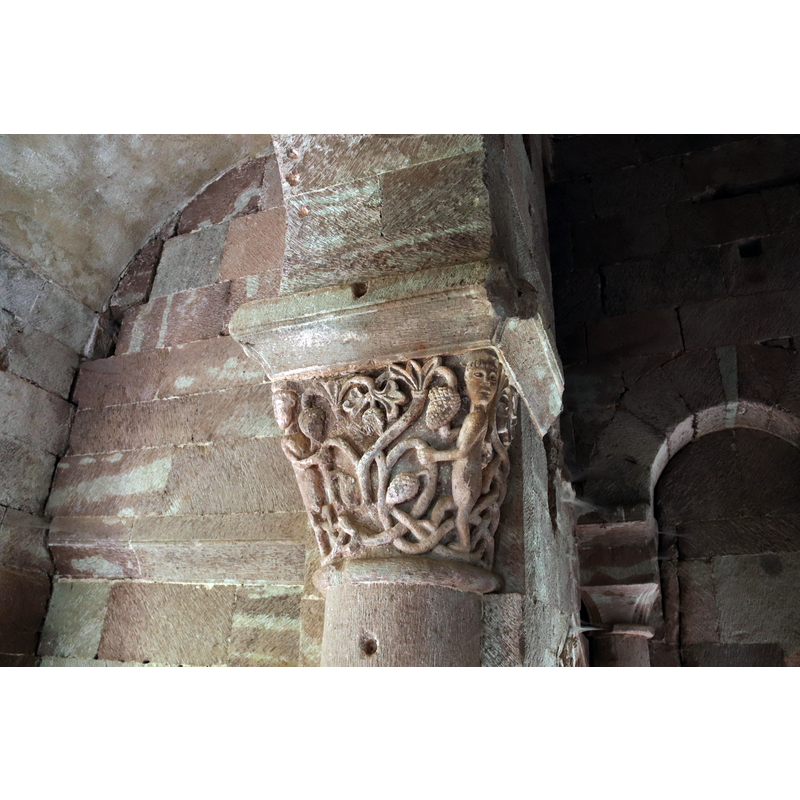 one of the capitals in the interior of the 'chapelle haute', half-way up the tower