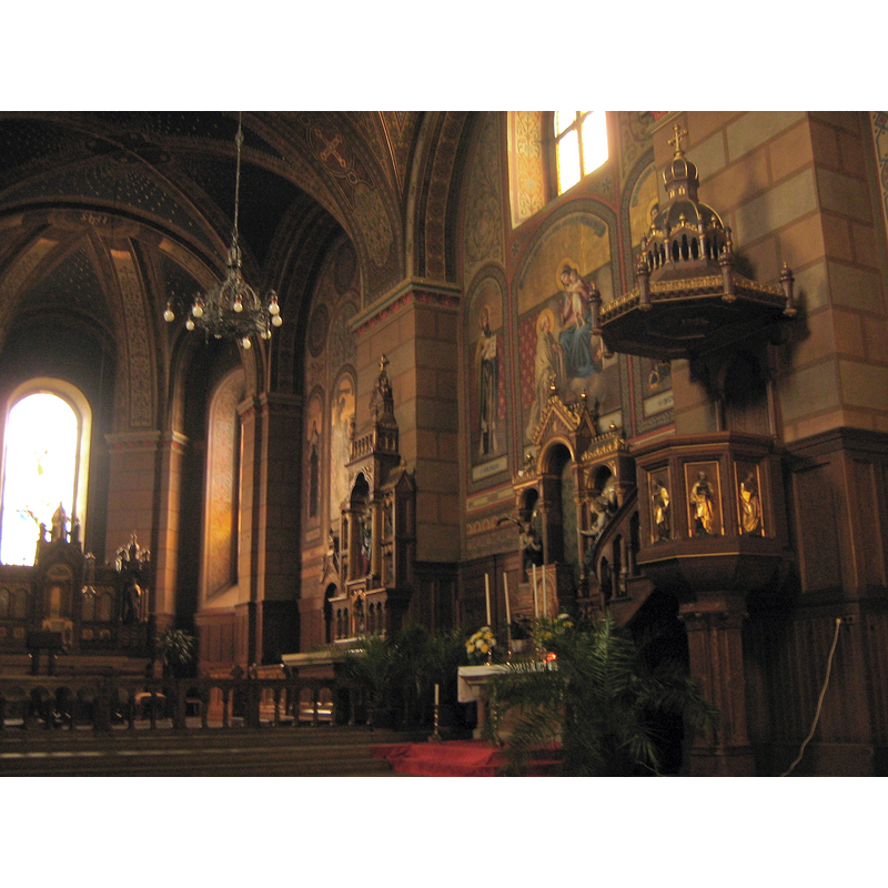 the interior of the Baroque church