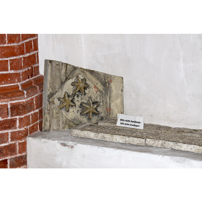 fragments from the disappeared Andreaskirche, Norden, now in Ludgeri-Kirche