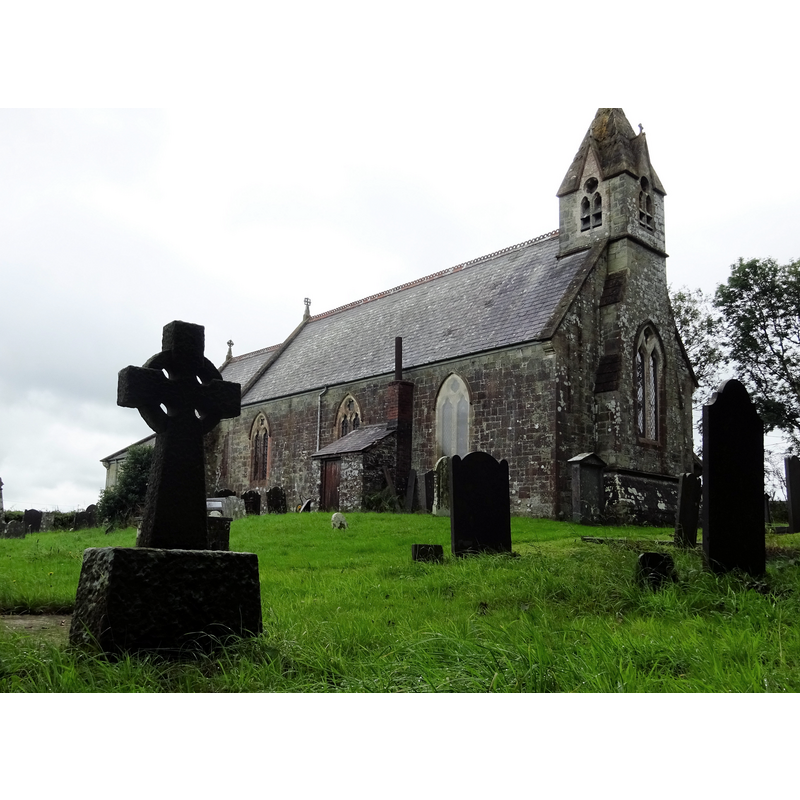 the present church is a mid-19thC re-building on a site near the disappeared medieval church demolished ca. 1800 [cf. FontNotes]