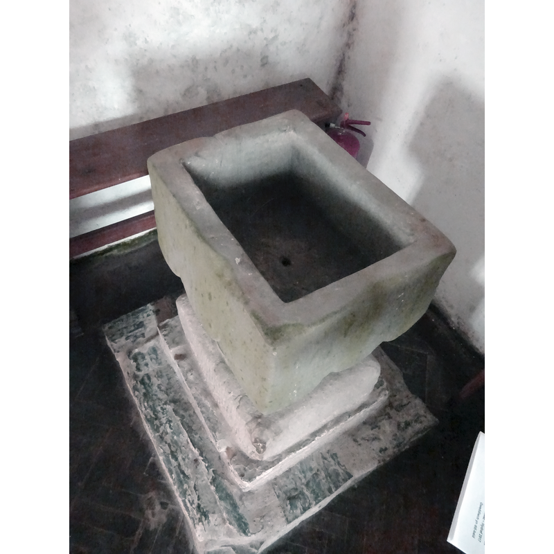 unlined and with a central drain hole
