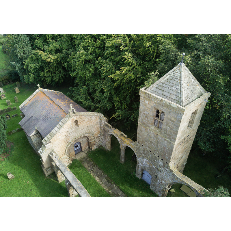 Source caption: "Whorlton Old Church. Originally a Saxon building, it was largely abandoned and partly demolished when a new Church was built at Swainby a mile or so away."