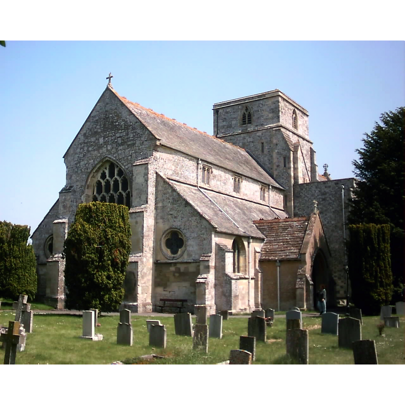 Source caption: "Church of St. Peter and St. Paul. The church was originally collegiate which would account for its imposing size".
