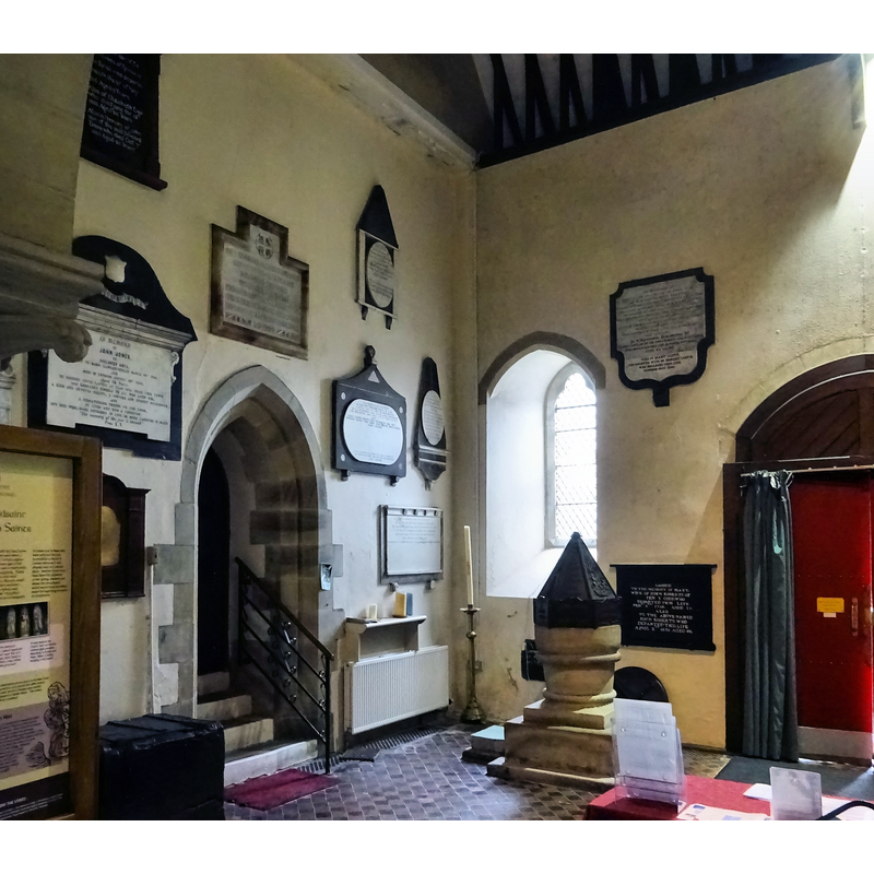 in the northwest corner of the nave