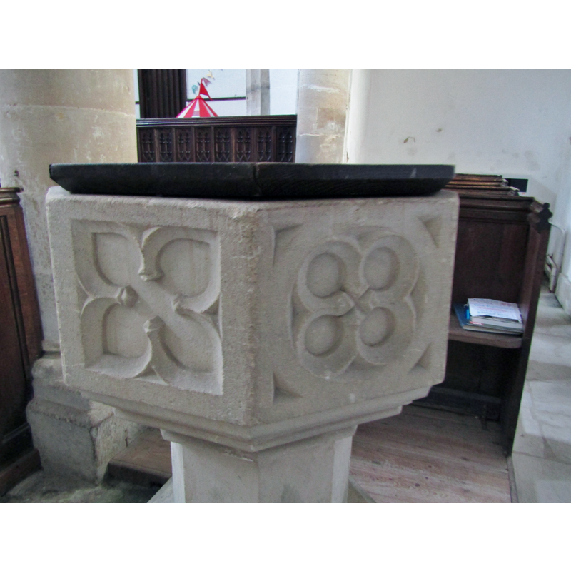 of various shapes on the sides of the modern font