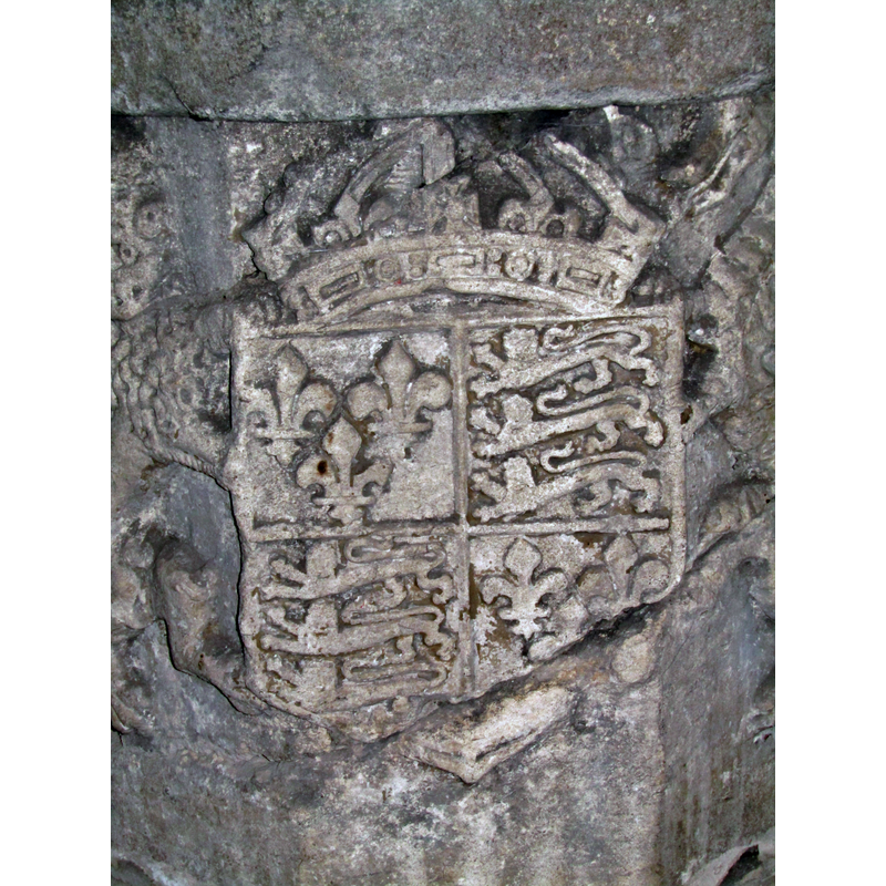 on the 16thC pedestal base of the composite font