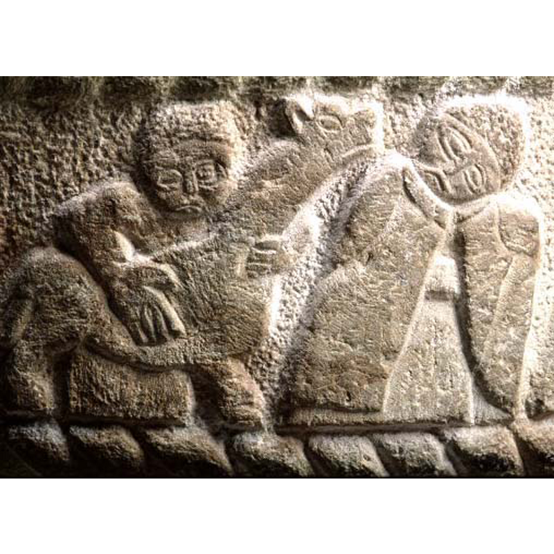 seen here on the left [cf. FontNotes] -- is it a sacrfice scene?