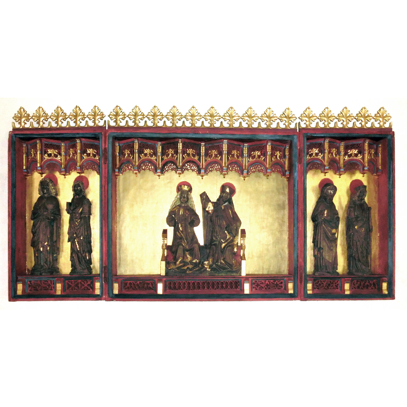 formerly a retable, now hangs in the chancel, south wall
