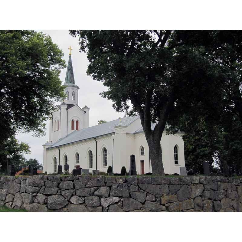 the modern church, built about 700 yards from the site of the medieval one