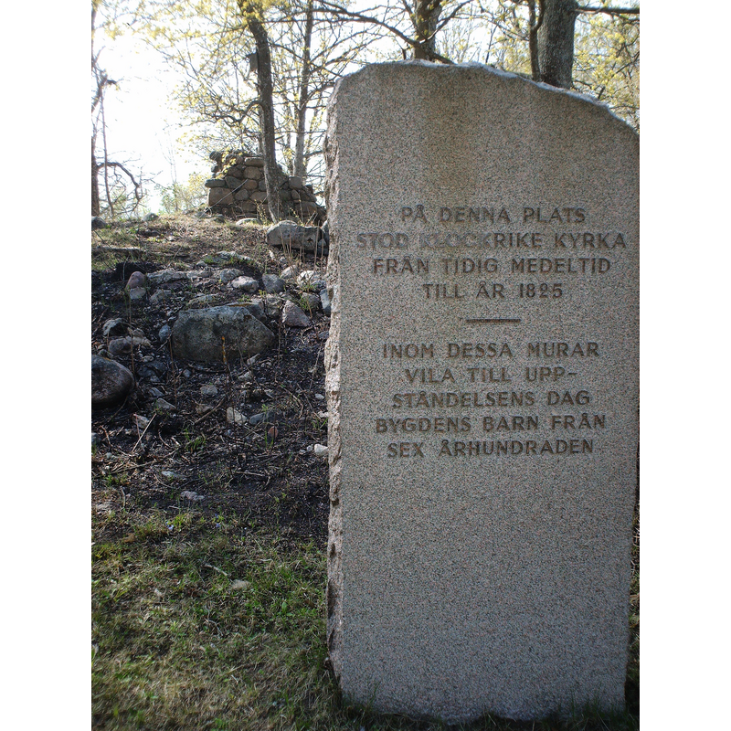 the stone marks the site of the medieval church demolished in 1825