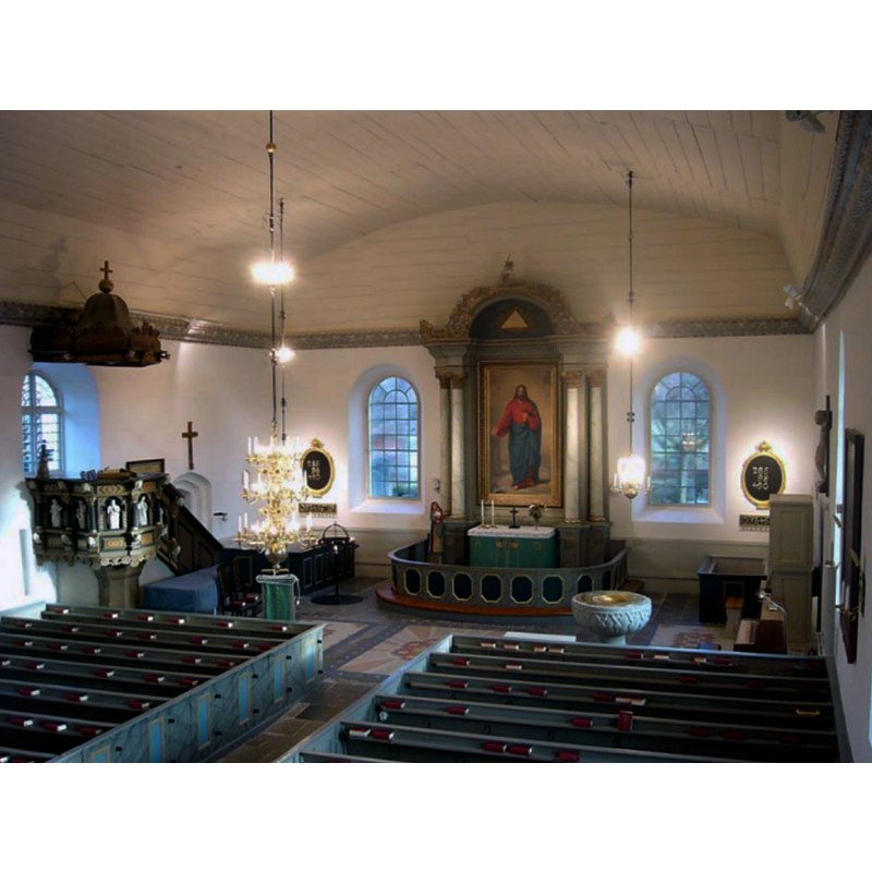showing the 'musselcuptyp' now in use at the southeast end of the nave