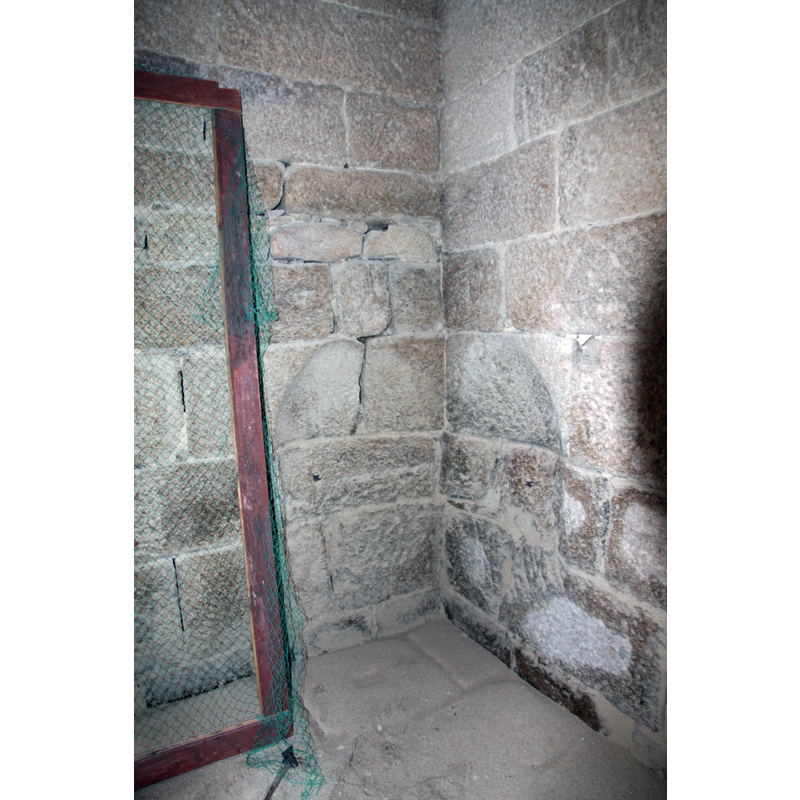 taken during the 21stC renovations: the corner where the font was fitted