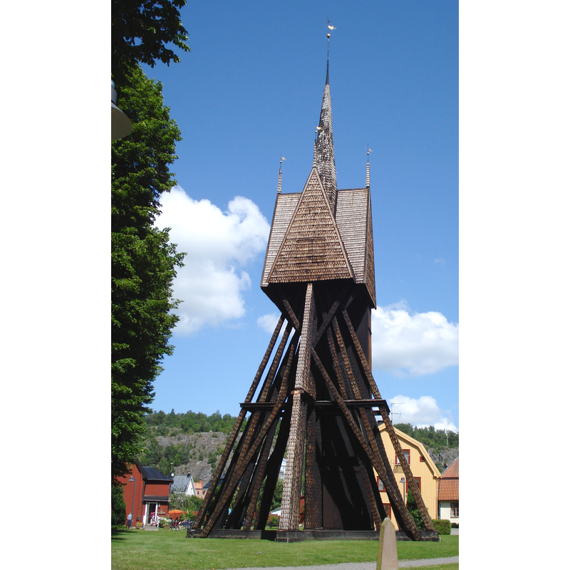 Source caption: "Klockstapel vid Sankt Laurentii kyrka, Söderköping."
