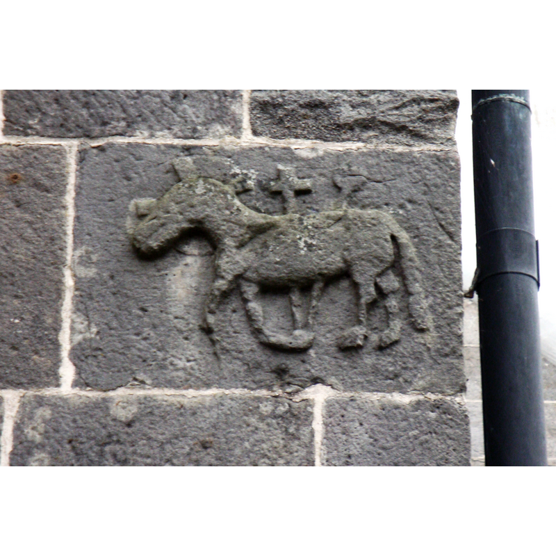Source caption: "St Mary's church, Vä, Skåne. Detail of relief in cornerstone"