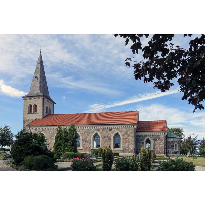 the original medieval church, documented in 1471 as being dedicated to St. Nicholas, was demolished ca. 1877, about the same time the new church was built