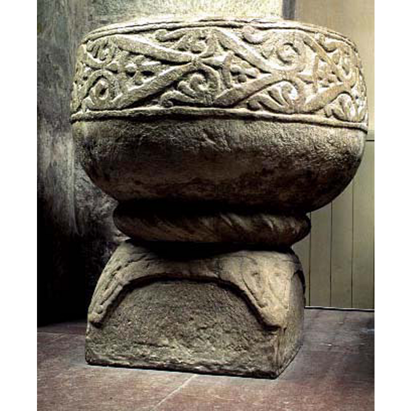 the replica copy of the medieval font