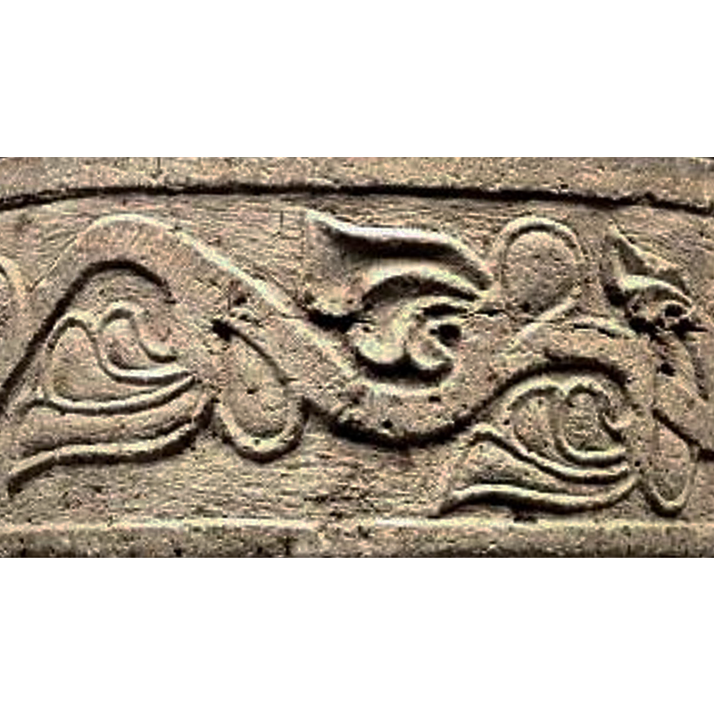 the shape suggests the body of a dragon
