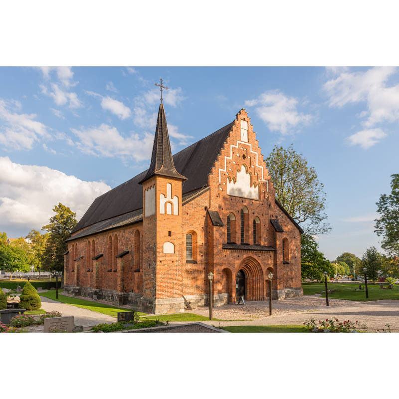 Source caption: "Mariakyrkan (Maria church), Sigtuna. Inaugurated as an abbey church in 1247, since 1530 a parish church."