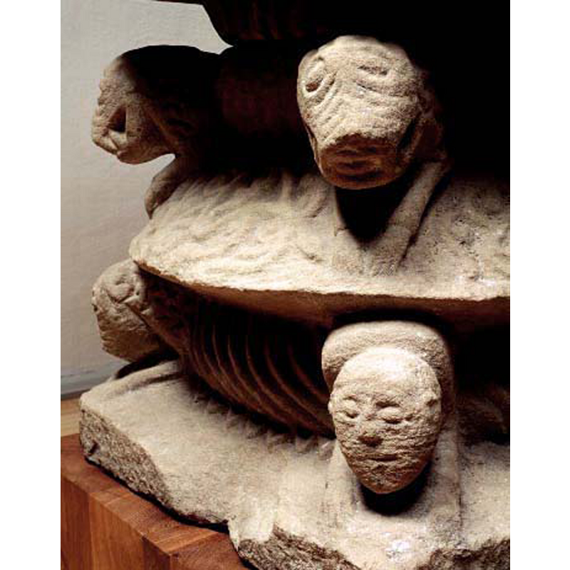 protome-like; the one on the right here, on the lower level, clearly human