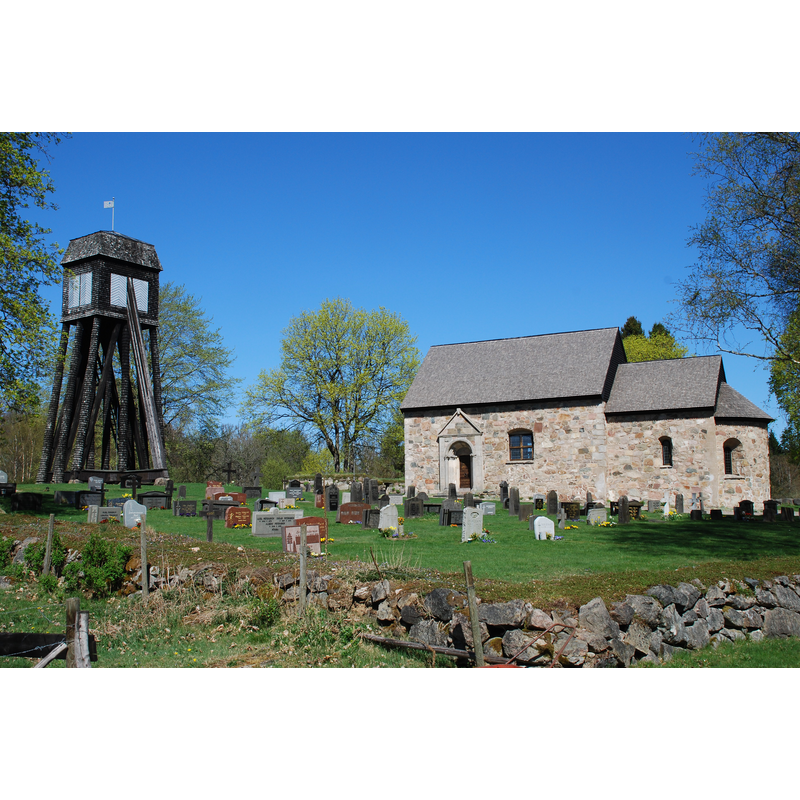 with the detached bell tower on the left