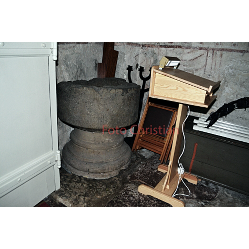 the second font in this church; disused to all appearances