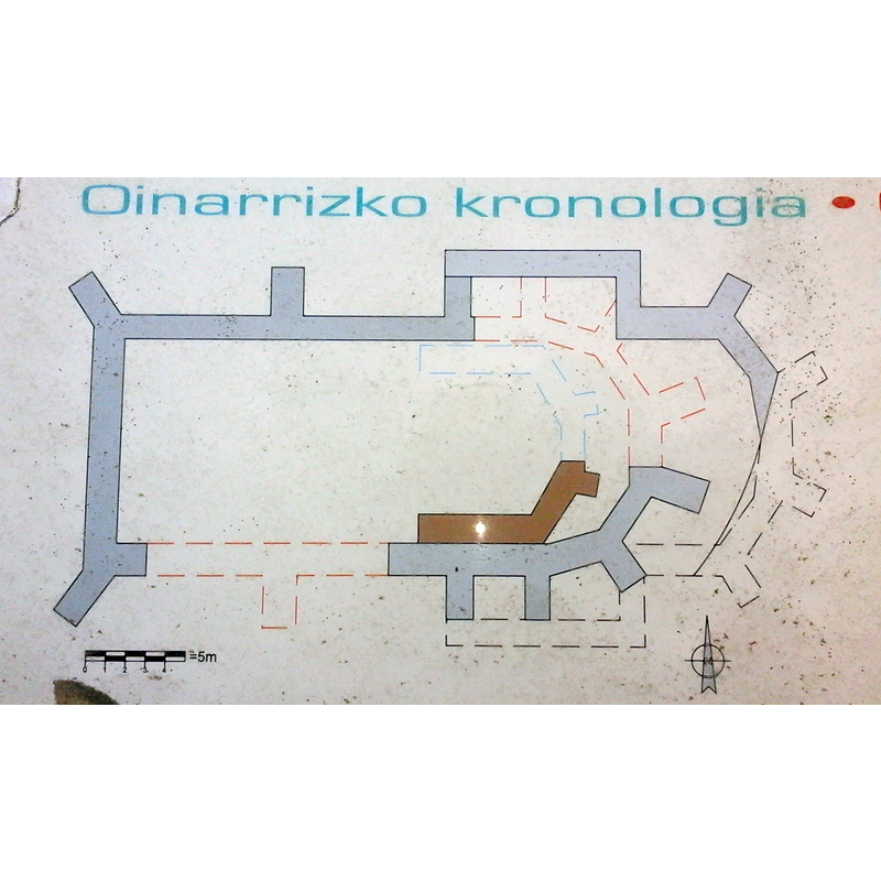 the section in brown shows the scetion of the earliest date , probably 14thC -- the source suggests there would have been an even earlier building than this on the site