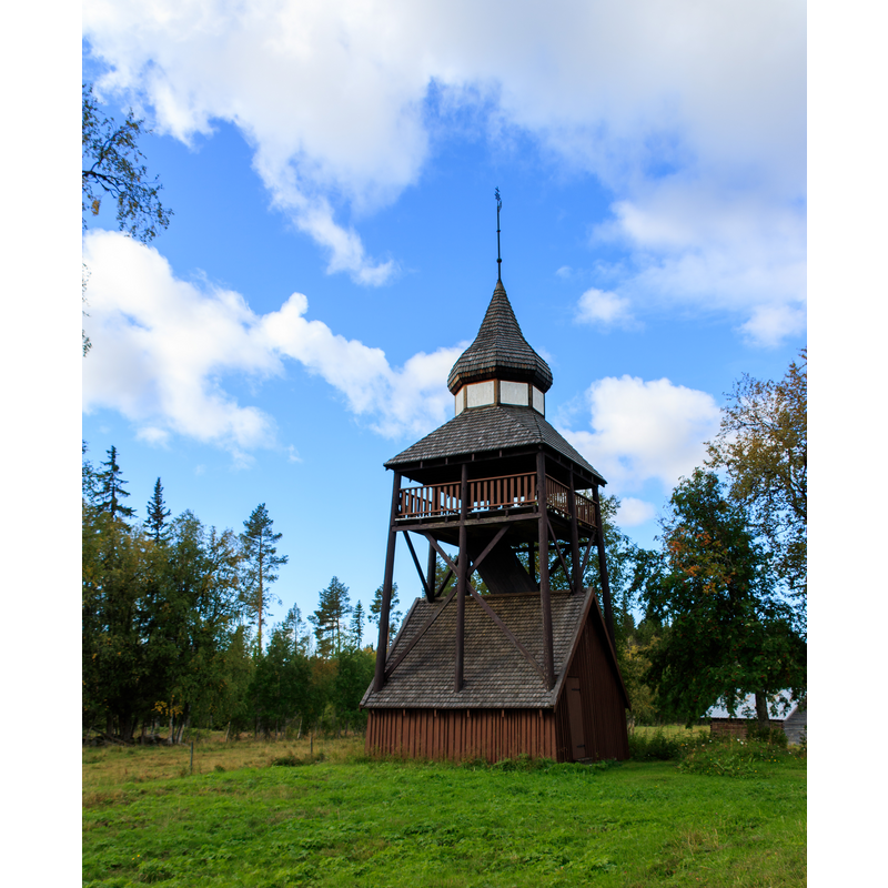 the bell tower was re-built in 1958