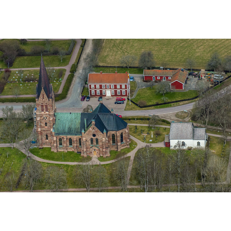 south view of the two churches, cheek by jowl