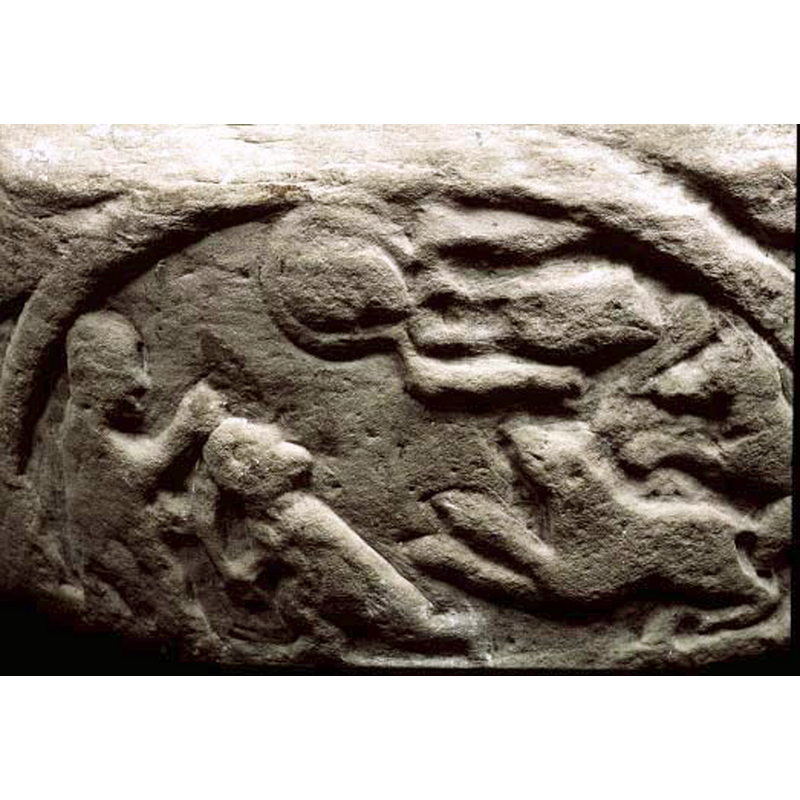 identified in the SHM caption as the Annunciatio to the Shepherds: "bebådelsen av herdarna"