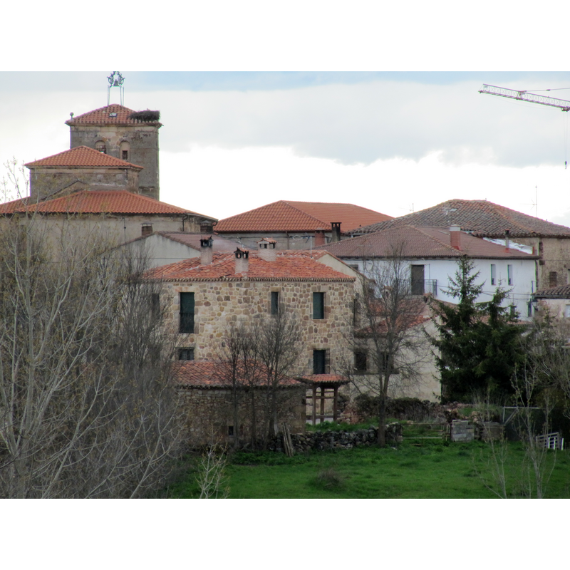 the ubiquitous storks' nest on the church tower