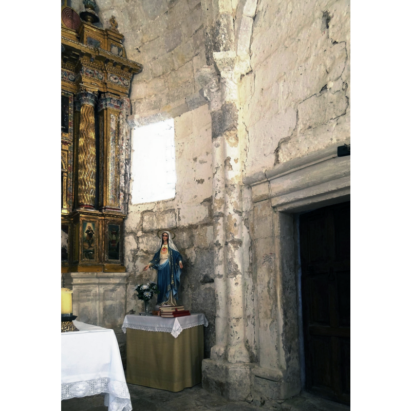 the opening on the right [south] is the chapel serving as baptistery