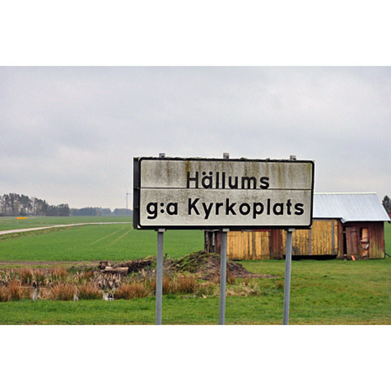 the sign marks the site of the old church demolished in 1860