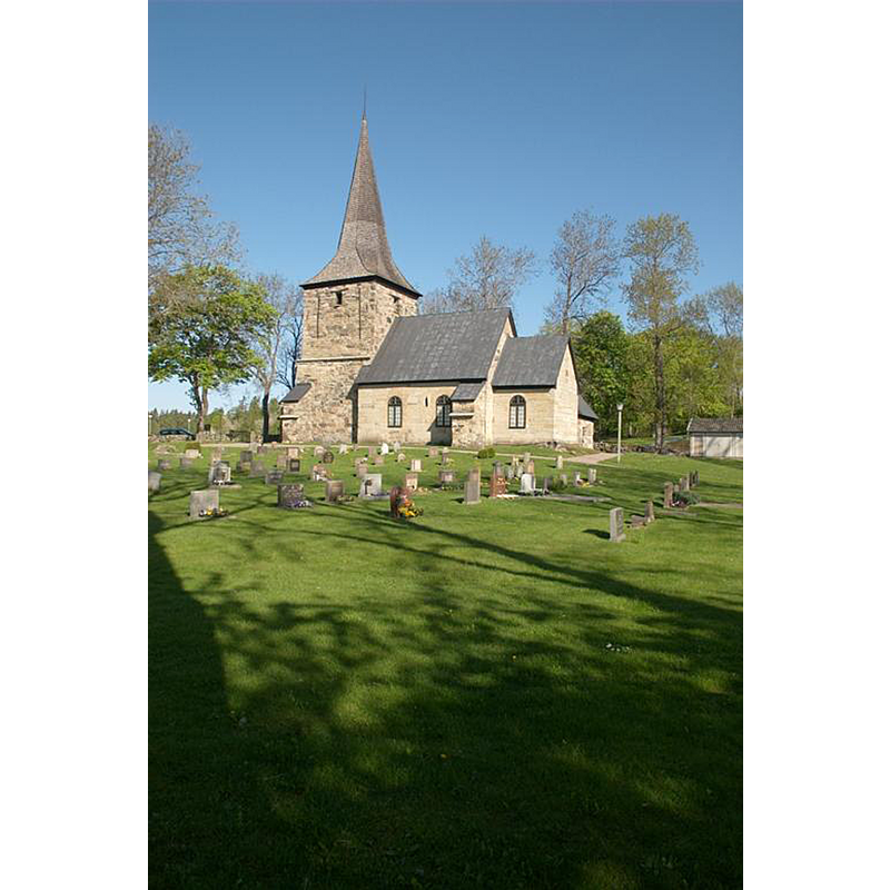 Source caption: "Strö kyrka [...] Kyrkan från sydöst."
