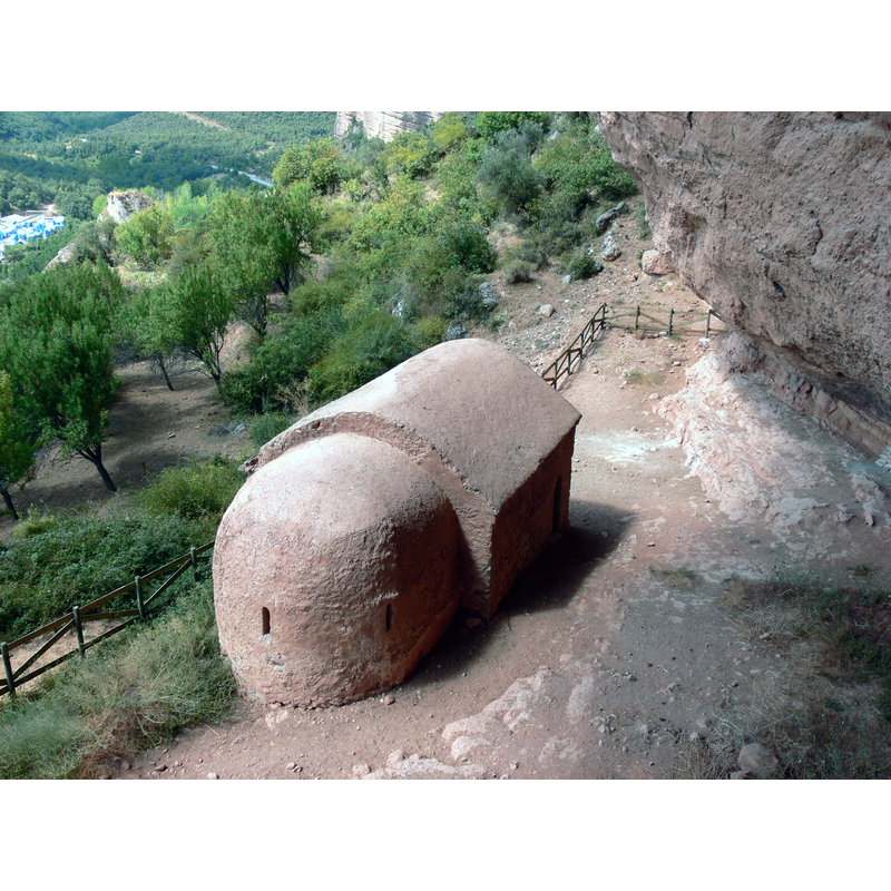 the rural chapel of San Esteban de Viguera -- Source caption: "Ermita pre-románica de San Esteban en Viguera, La Rioja - España."