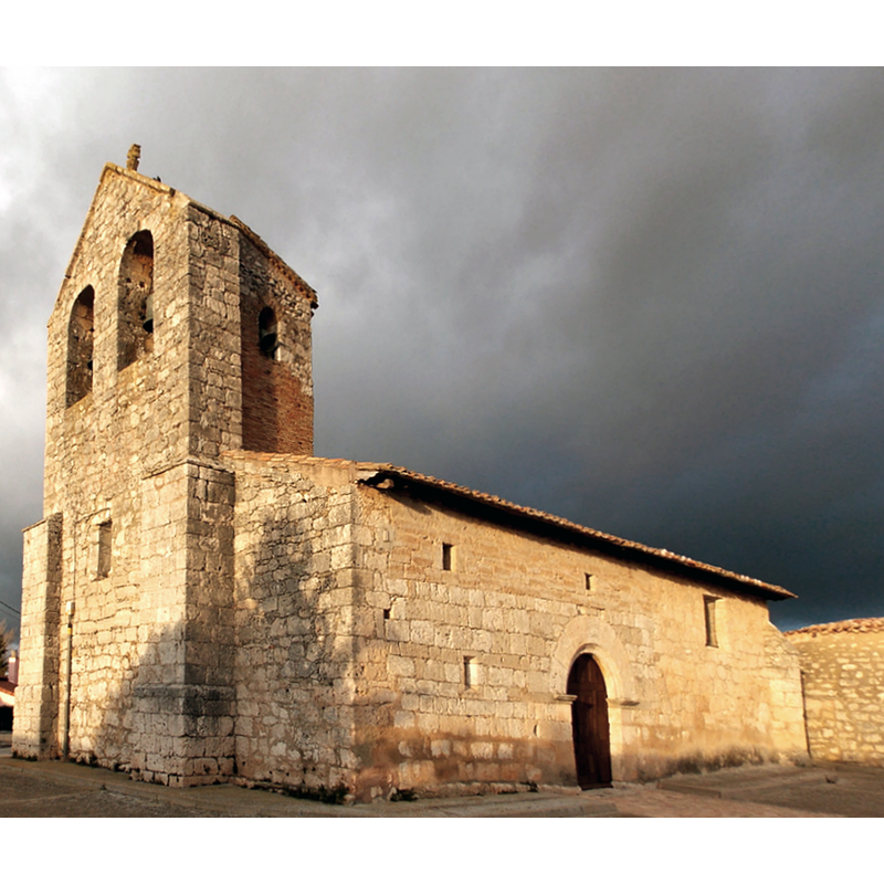 Source caption: "Iglesia de San Esteban Protomártir, de Arenillas de Muñó. Burgos. España."