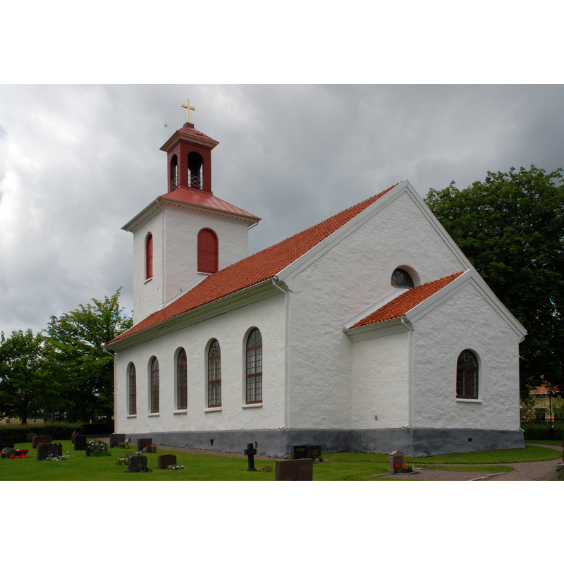Source caption: "Ödenäs kyrka(Ödenäs 11:1), församlingskyrka i Ödenäs i Alingsås kommun."