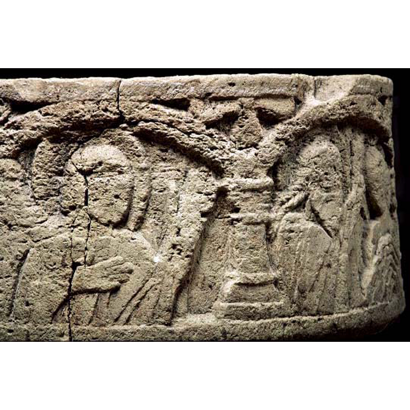 one of the two attending angels seen here in the left arch