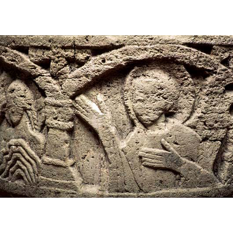 one of the two attending angels seen here in the right arch