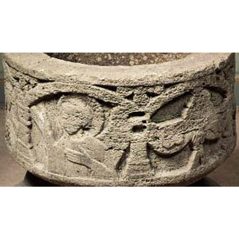 one of two; seen here in the right arch; this one is located to the left of the dragon