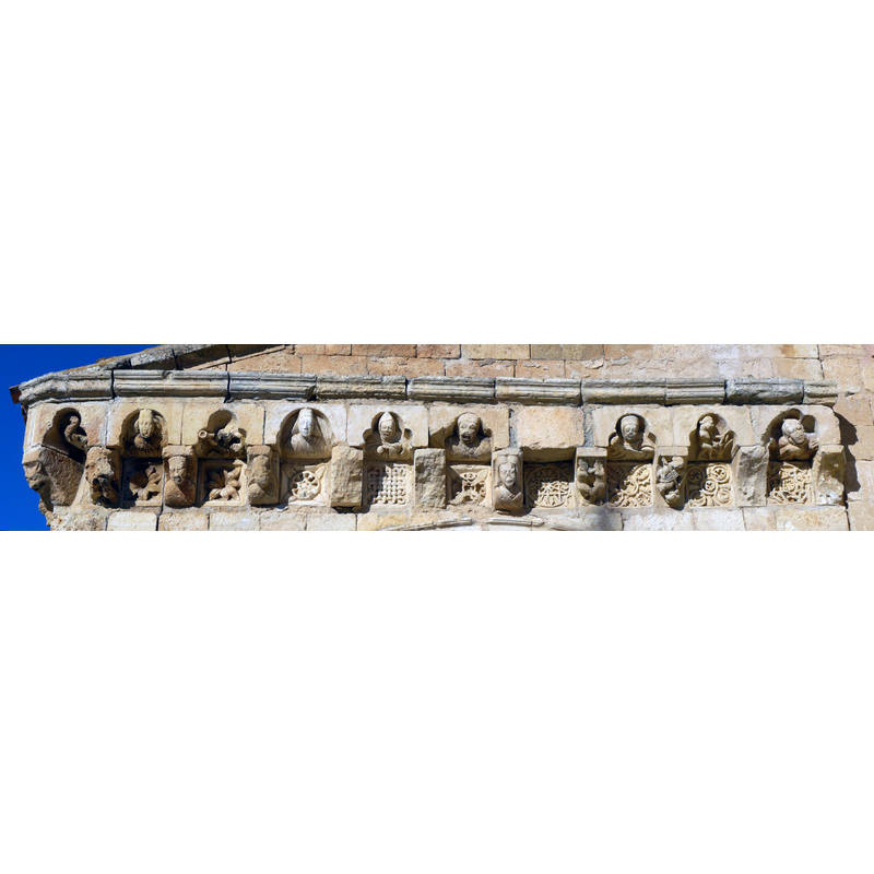 Source caption: "Alero lateral de la iglesia de San Miguel, Sotosalbos, Segovia."