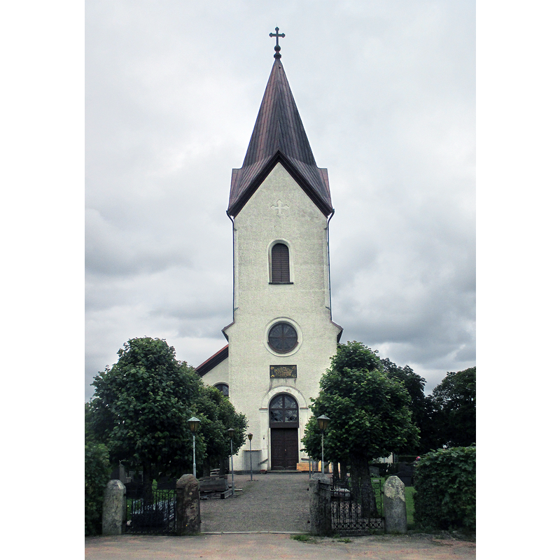 Source caption: "Ås kyrka i Ås socken, Västbo härad, Finnveden, Småland, Sverige. Kyrkan ligger i Gisslaveds kommun i Jönköpings län. Kyrkan tillhör Västbo S:t Sigfrids församling, Östbo-Västbo kontrakt, Växjö stift. Kyrkan invigdes 1870."