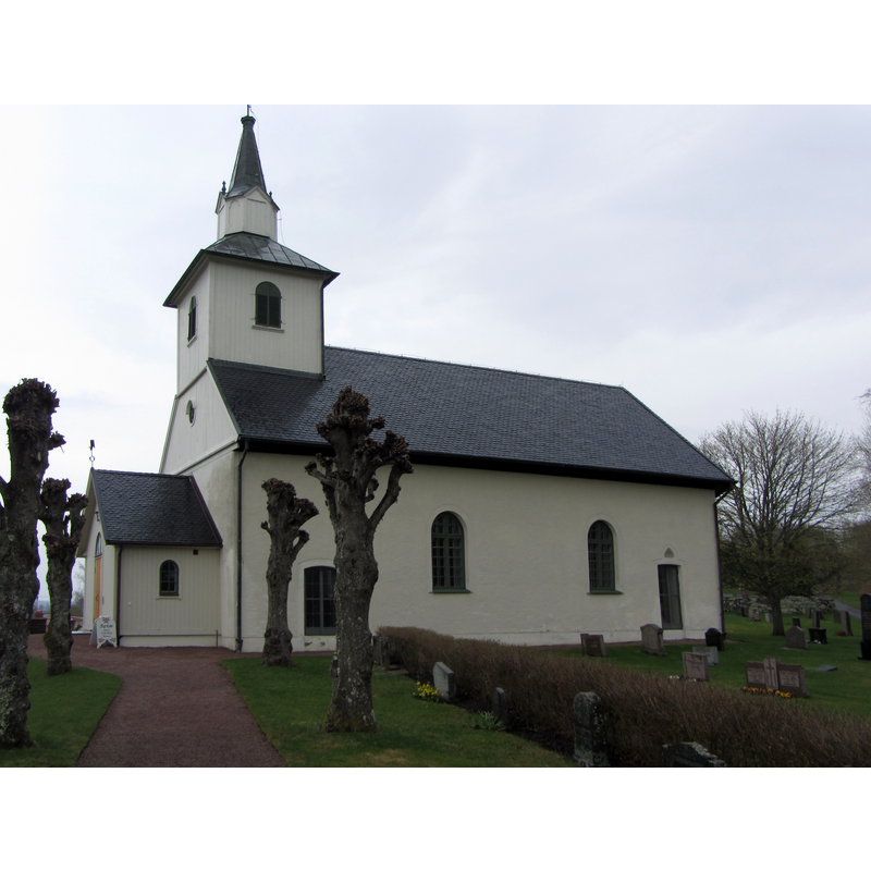 Source caption: "Timmersdala kyrka i Timmersdala mellan Skara, Skövde och Mariestad i Västergötland."