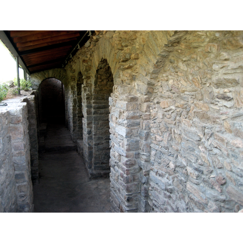 Source caption: "Nau nord de l'església de Sant Vincenç d'Estamariu Alt Urgell Catalunya Spain" -- the medieval church had been partially restored in 2008, but the north nave, part of which is seen here with a modern roof, was not including in the restoration