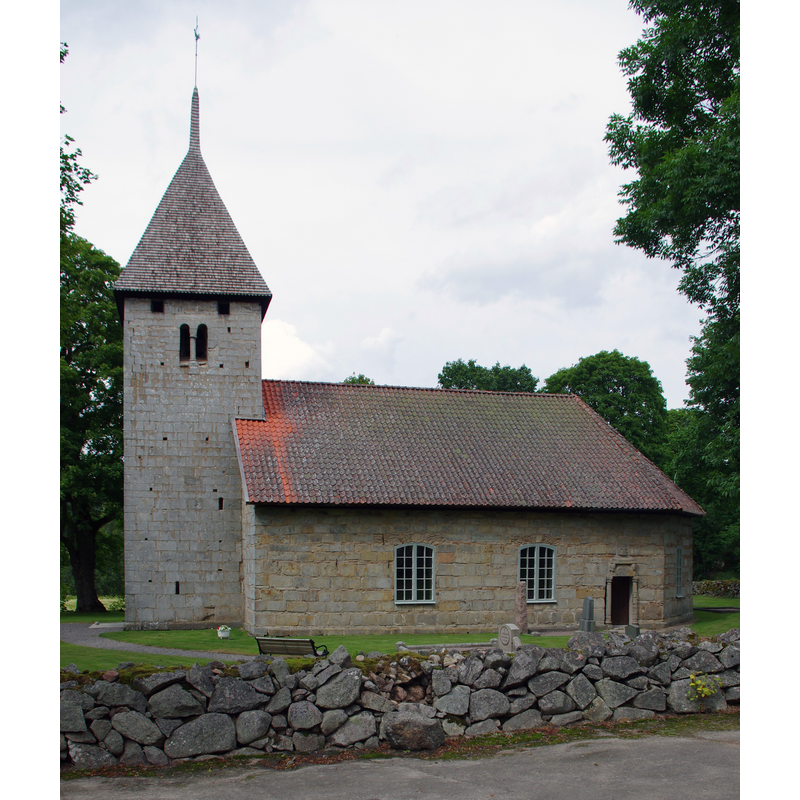 Source caption: "Härja kyrka i Tidaholms kommun (Skara stift)."