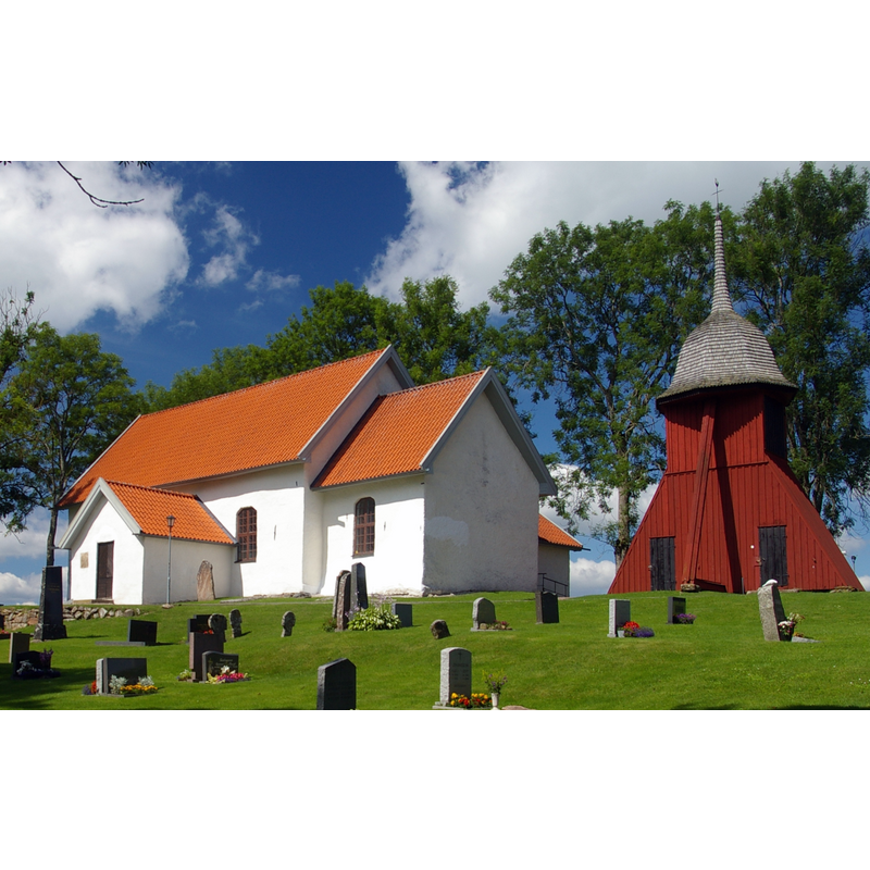 Source caption: "Vårkumla kyrka i Falköpings kommun (Skara stift)."