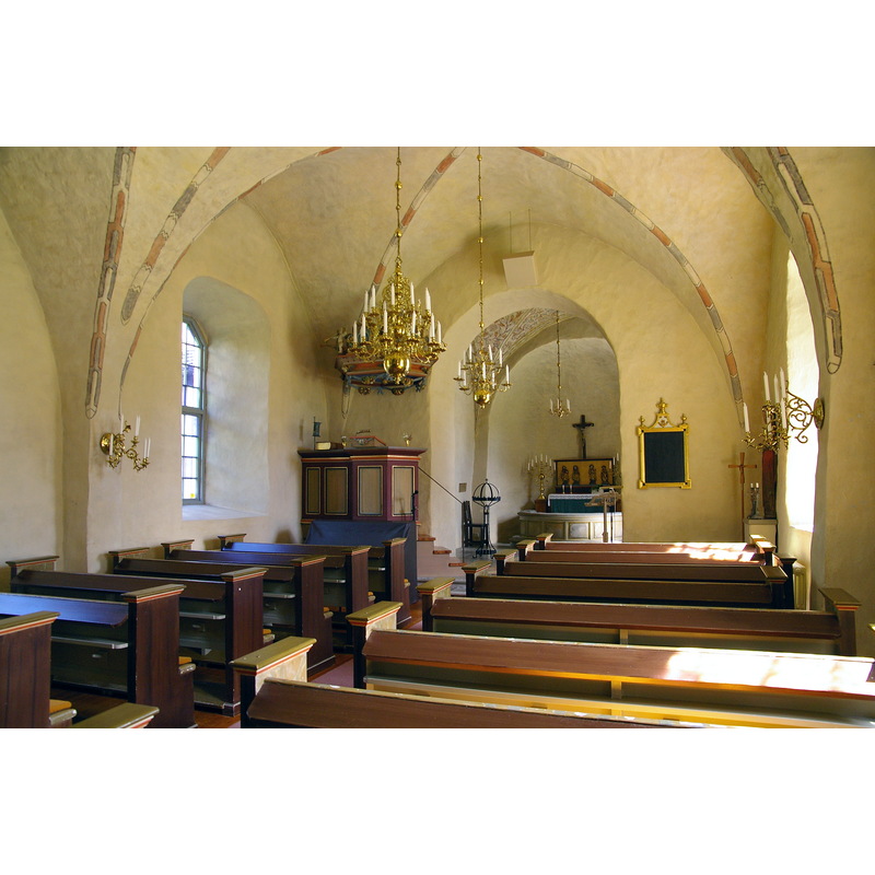 Source caption: "Kinneveds kyrka i Falköpings kommun (Skara stift)."